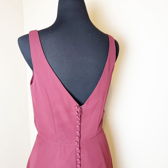 Alfred Angelo Bridesmaid wine color  Gown size 8 - Picture 8 of 11